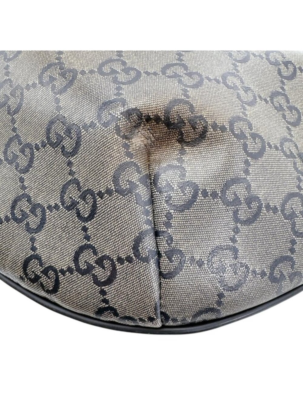 Gucci Square Coating GG Crystal Shoulder Bag Black Gold - Picture 7 of 15